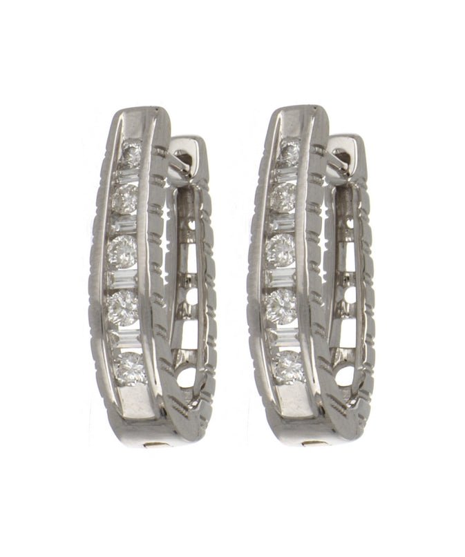 White Diamond Ladies Earrings (White Diamonds 0.49 cts.) Not Net