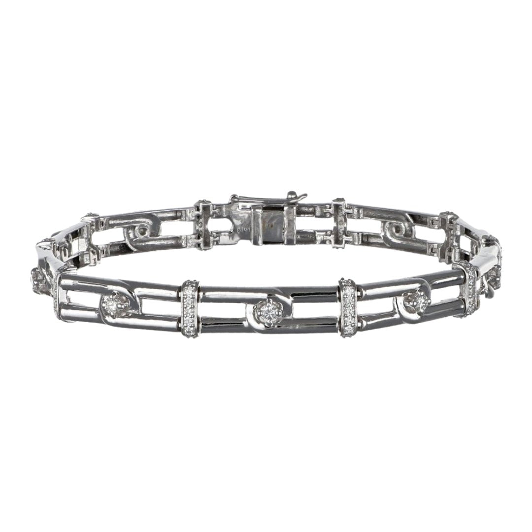 Buy White Diamond Men's Bracelet (White Diamond 1.1 cts.) at Kay's Fine Jewelry