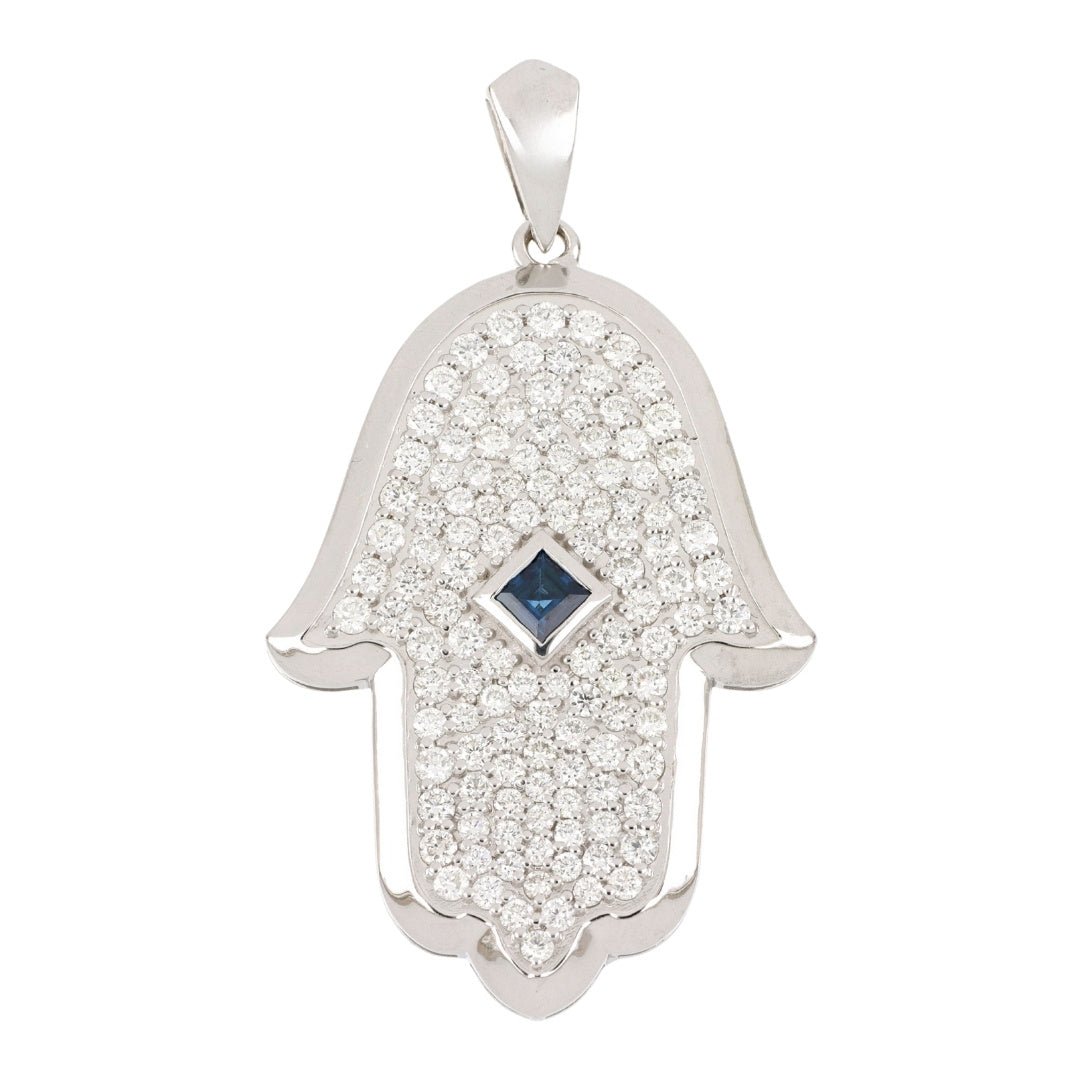 White Diamond Men's Pendant (White Diamond 2.66 cts. Blue Sapphire 0.38 cts.) Not Net
