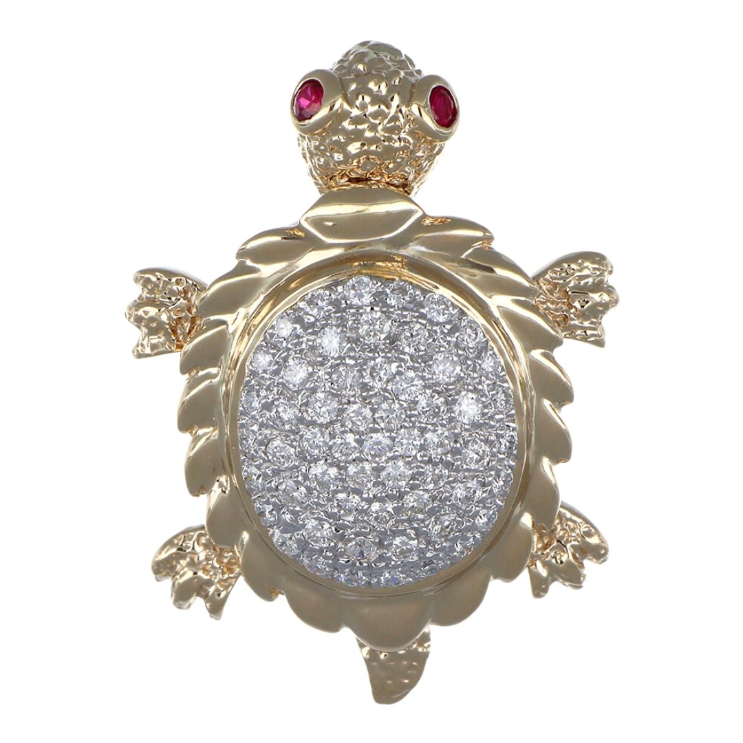 White Diamond Pendant (White Diamond 0.63 cts. Ruby 0.07 cts.) Not Net