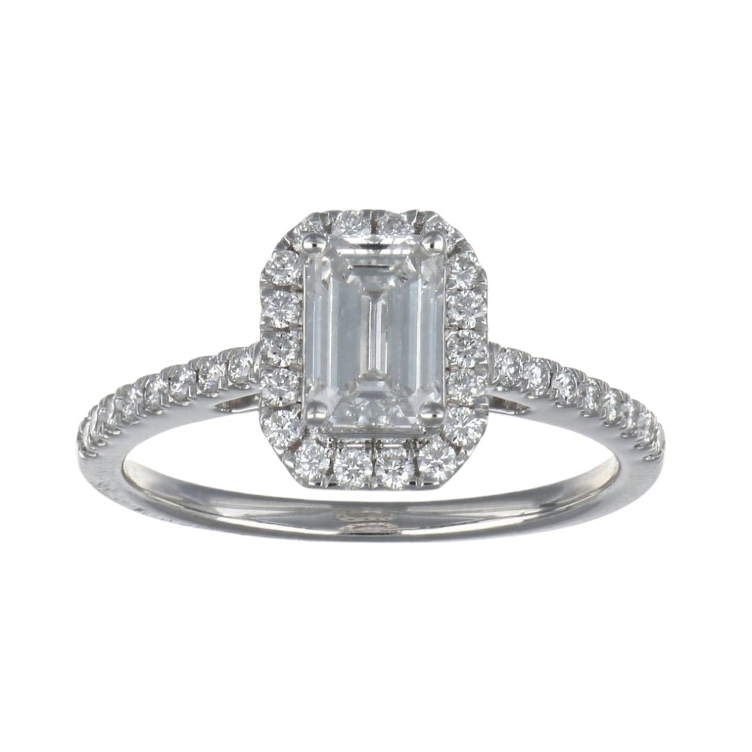 White Diamond Ring (Lab Grown White Diamond 1.01 cts. E VS1 Lab Grown White Diamond 0.36 cts.) Not Net