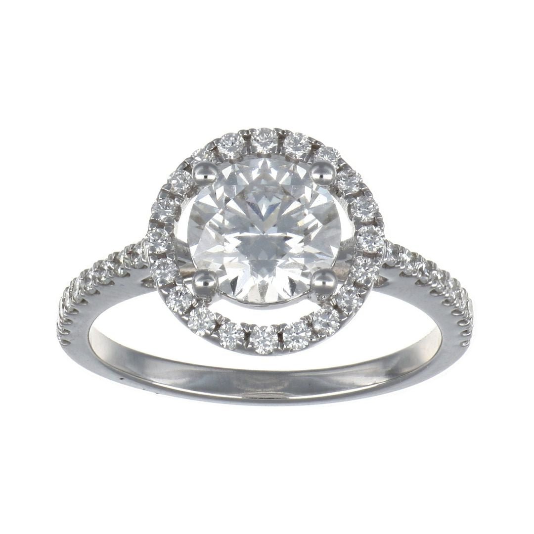 White Diamond Ring (Lab Grown White Diamond 1.53 cts. E VS1 Lab Grown White Diamond 0.38 cts.) Not Net