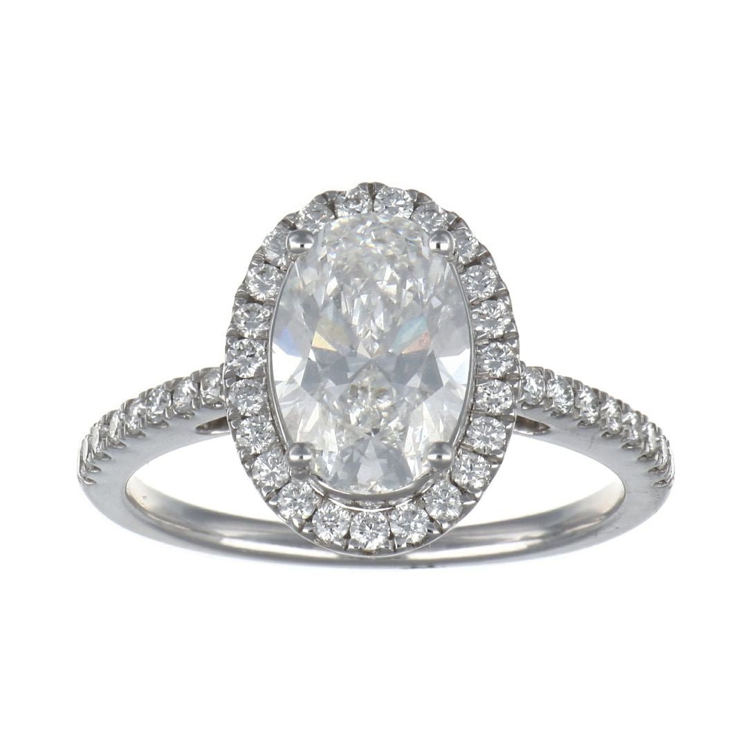 White Diamond Ring (Lab Grown White Diamond 2 cts. F VS1 Lab Grown White Diamond 0.39 cts.) Not Net