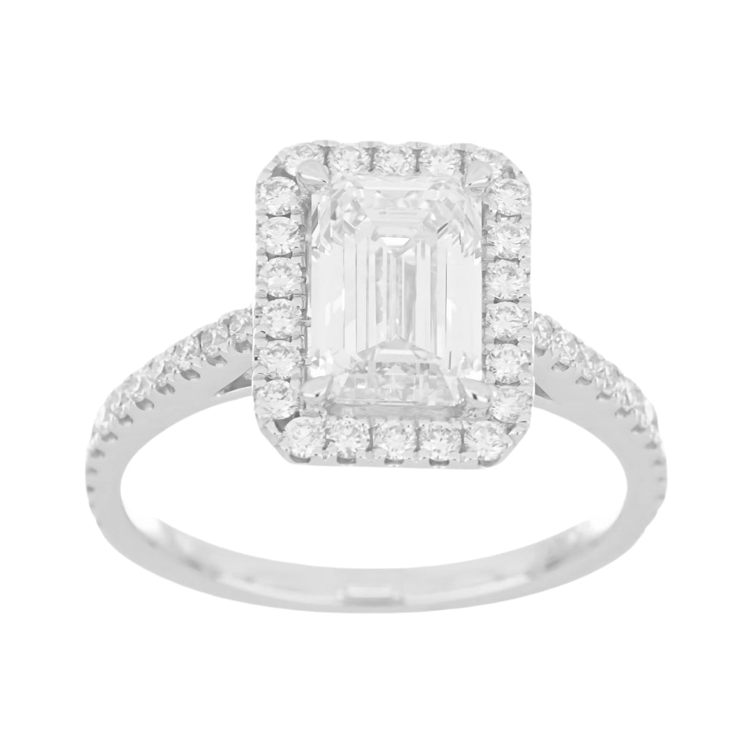 White Diamond Ring (Lab Grown White Diamond 2.07 cts. F VS1 Lab Grown White Diamond 0.53 cts.) Not Net