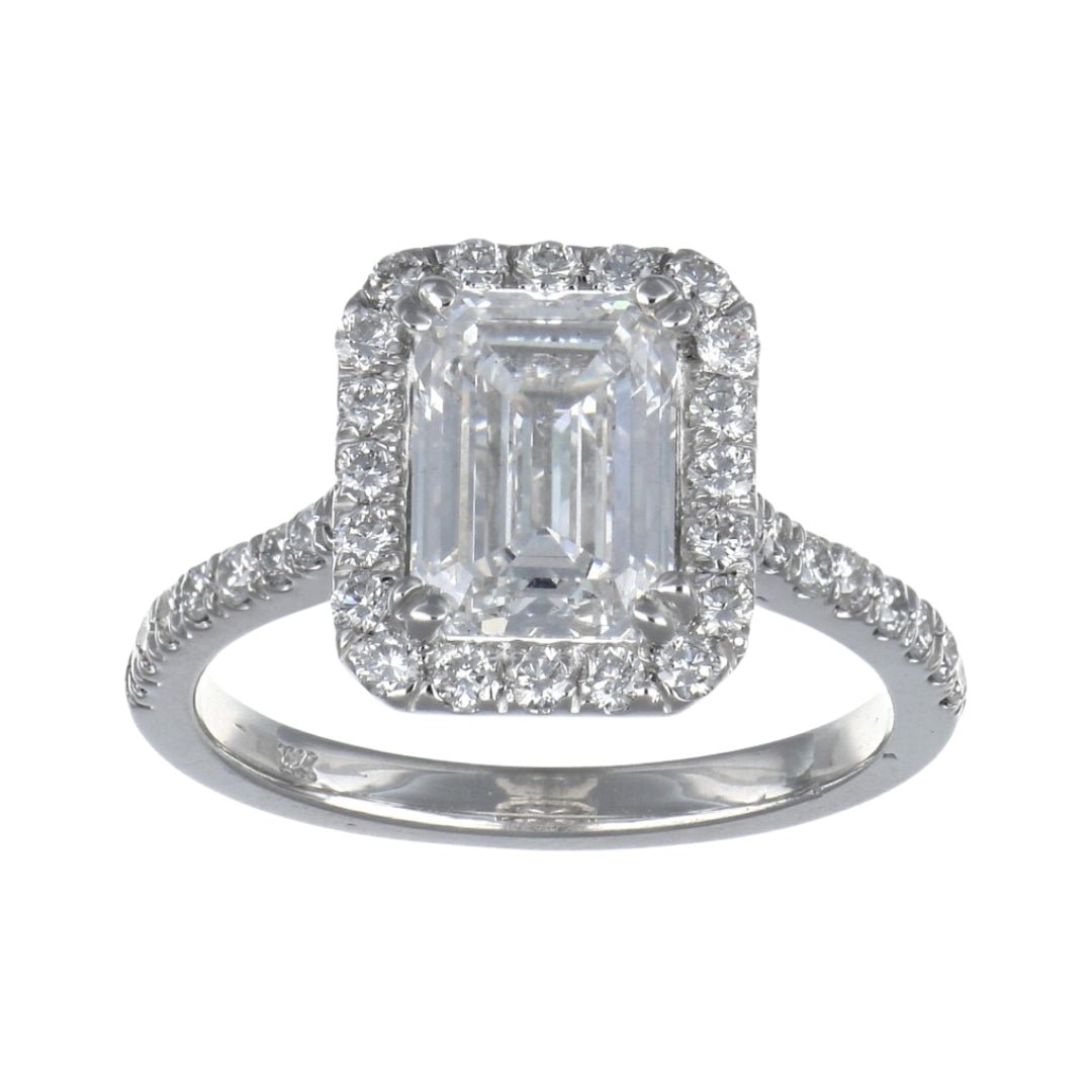 White Diamond Ring (Lab Grown White Diamond 2.26 cts. E VS2 Lab Grown White Diamond 0.56 cts.) Not Net