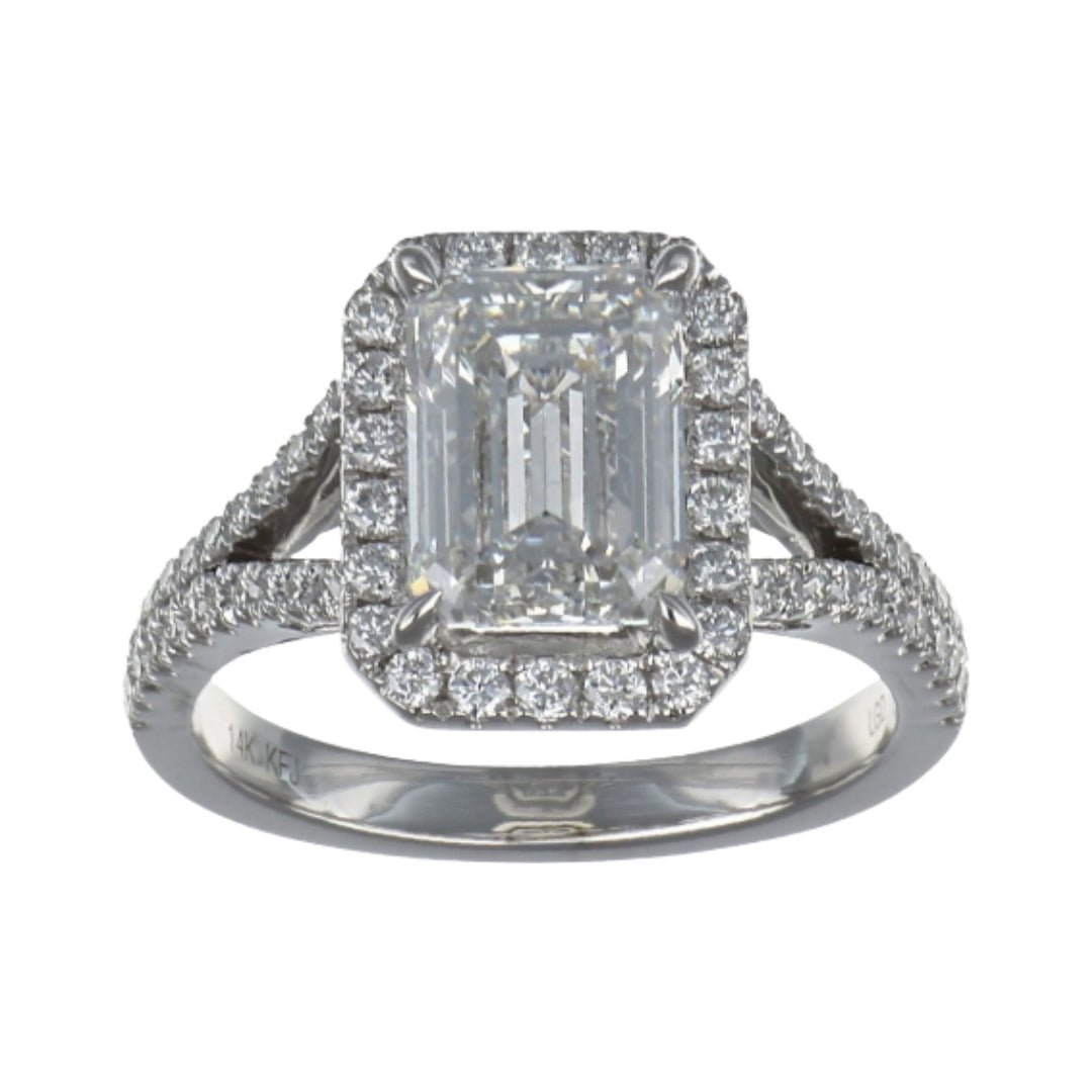 Buy White Diamond Ring (Lab Grown White Diamond 3.06 cts. Lab Grown White Diamond 0.31 cts. Lab Grown White Diamond 0.3 cts) at Kay's Fine Jewelry