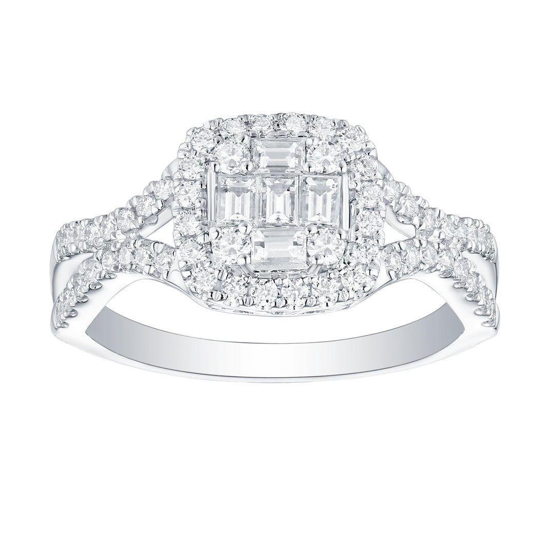 White Diamond Ring (White Diamond 0.28 cts. White Diamond 0.47 cts.) Not Net