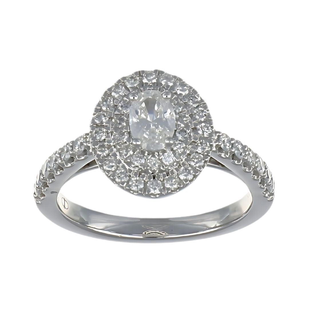 White Diamond Ring (White Diamond 0.38 cts. White Diamond 0.62 cts.) Not Net