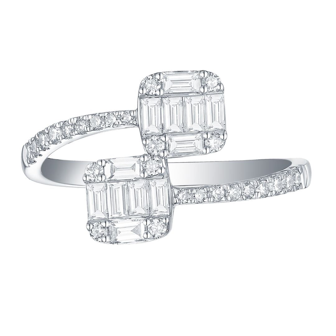 White Diamond Ring (White Diamond 0.39 cts. White Diamond 0.23 cts.) Not Net