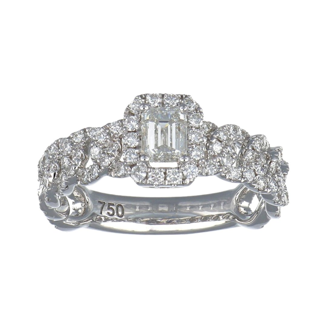 White Diamond Ring (White Diamond 0.5 cts. White Diamond 0.7 cts.) Not Net