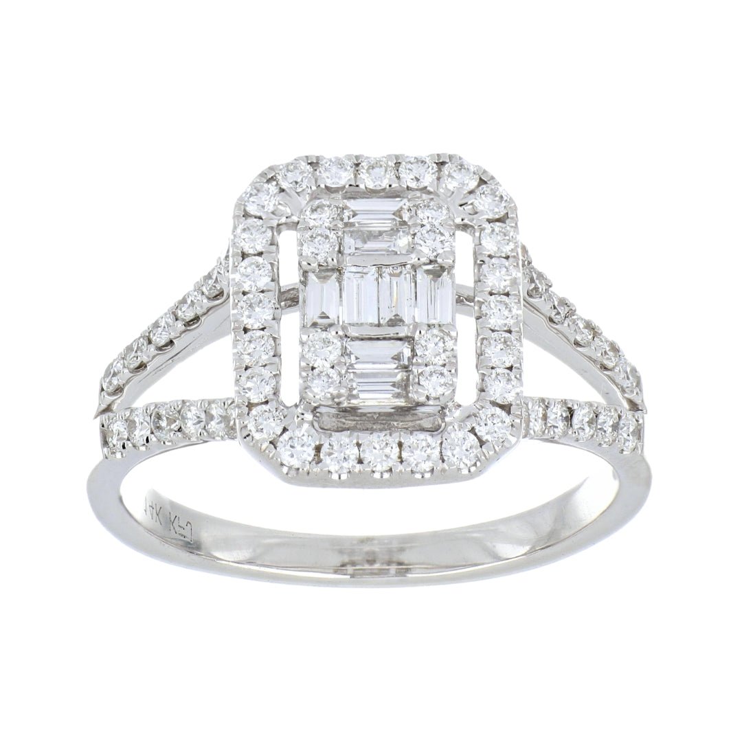 White Diamond Ring (White Diamond 0.547 cts. White Diamond 0.214 cts.) Not Net