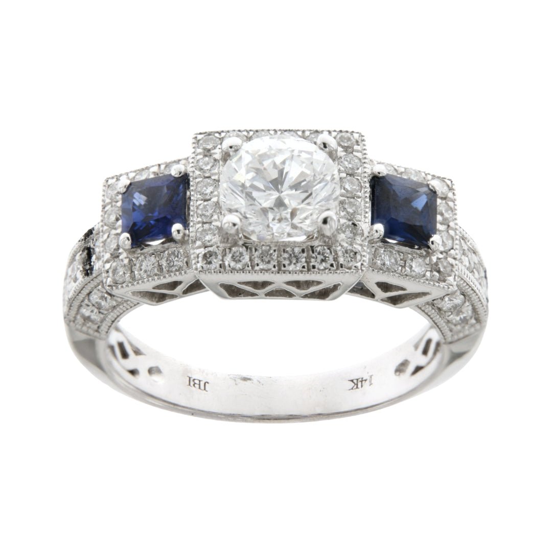 Buy White Diamond Ring (White Diamond 1.01 cts. H SI1 Blue Diamond 0.6 cts. White Diamond 0.6 cts.) at Kay's Fine Jewelry