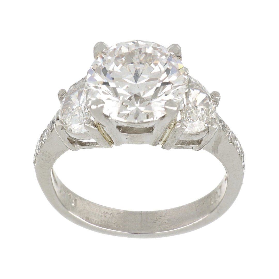 White Diamond Ring (White Diamond 4.01 cts. GIA I VS2 (2175423812) White Diamond 0.8 cts. White Diamond 0.16 cts.) Not Net