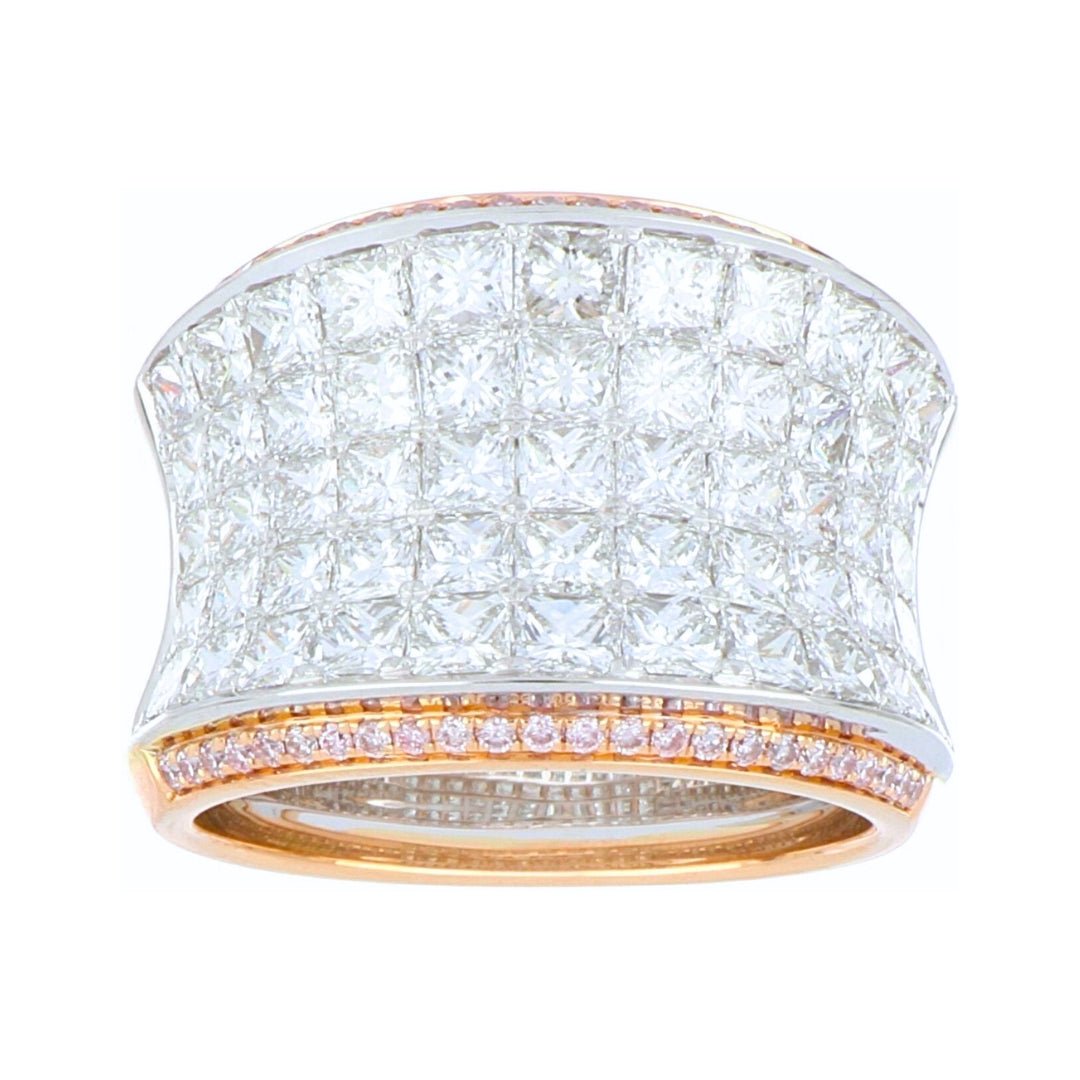 White Diamond Ring (White Diamond 4.17 cts. Pink Diamond 0.23 cts.) Not Net