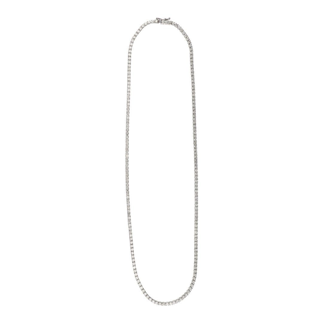 White Diamond Tennis Necklace (White Diamond 6.99 cts.) Not Net