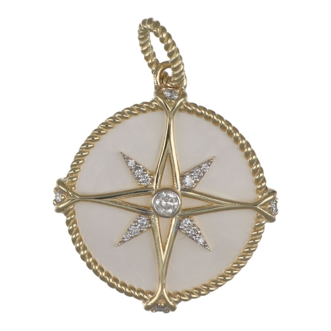 Buy White Mother of Pearl Pendant (White Mother of Pearl White Diamond 0.19 cts. ) at Kay's Fine Jewelry