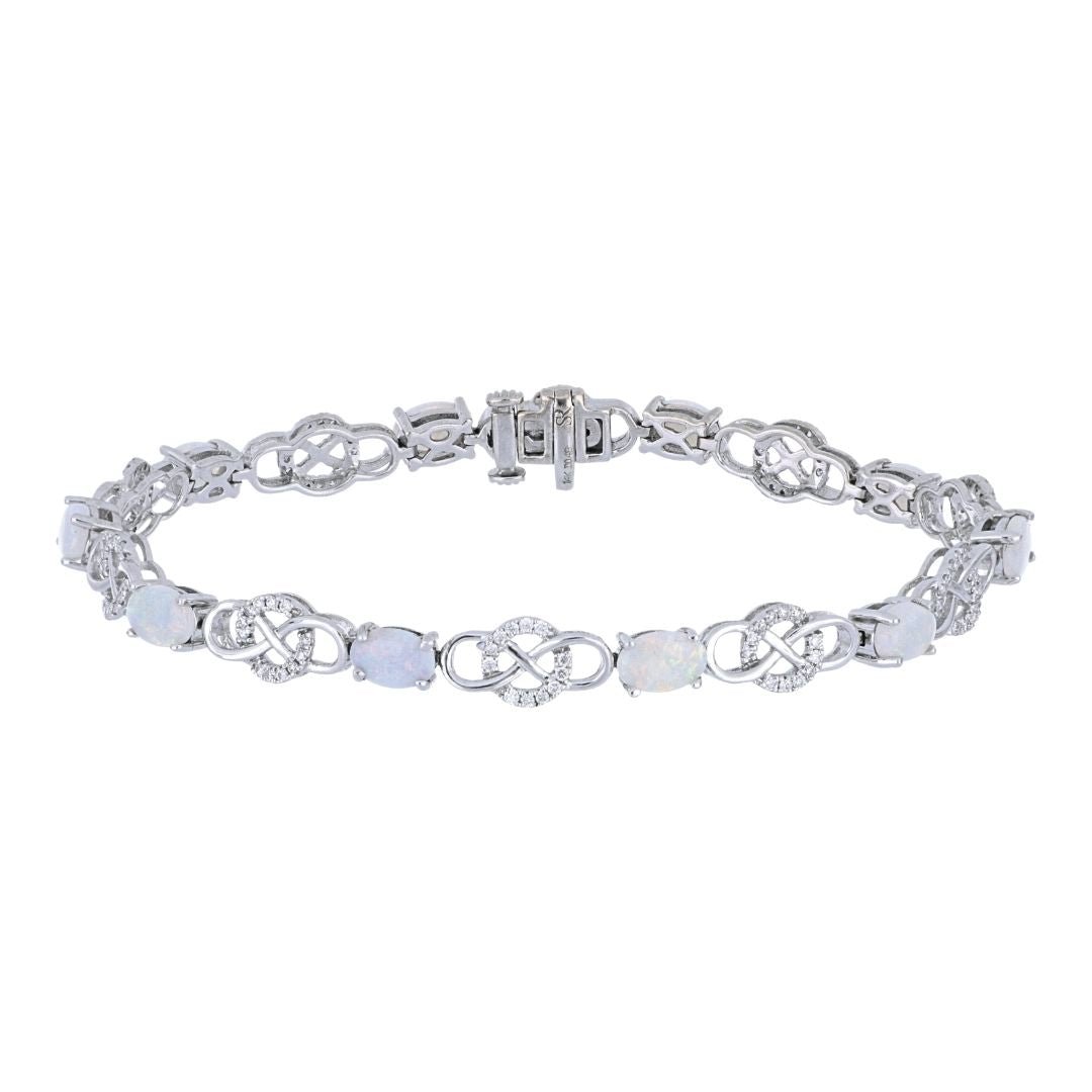 Buy White Opal Bracelet (White Opal 2.6 cts. White Diamond 0.48 cts.) at Kay's Fine Jewelry