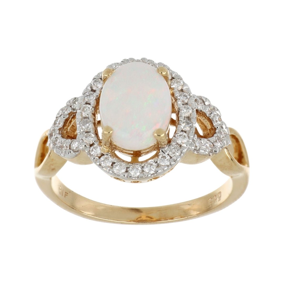Buy White Opal Ring (White Opal 1.08 cts. White Diamond 0.31 cts.) at Kay's Fine Jewelry