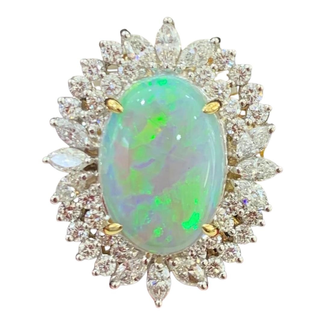 Buy White Opal Ring (White Opal 4.52 cts. White Diamond 0.83 cts. White Diamond 0.87 cts.) at Kay's Fine Jewelry