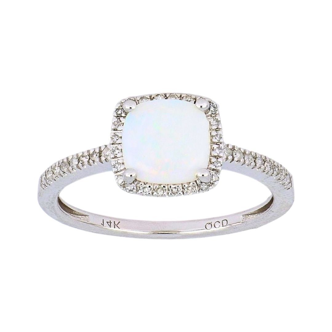 Buy White Opal Ring (White Opal White Diamond 0.15 cts.) at Kay's Fine Jewelry