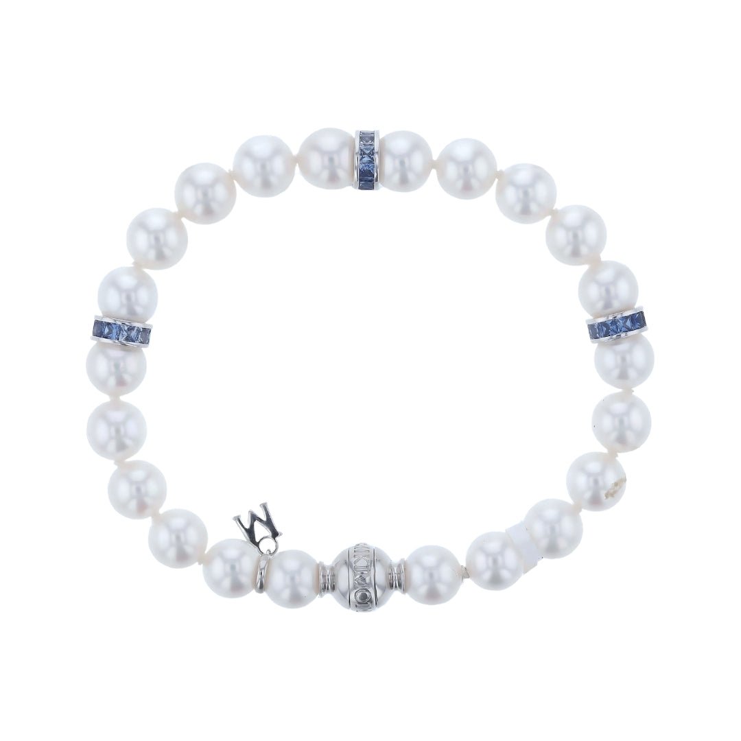 White Pear Bracelet (Blue Sapphire 1.65) Not Net
