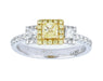 Yellow Diamond Ladies Ring (Yellow Diamond 0.49 cts. White Diamond 0.4 cts.) Not Net