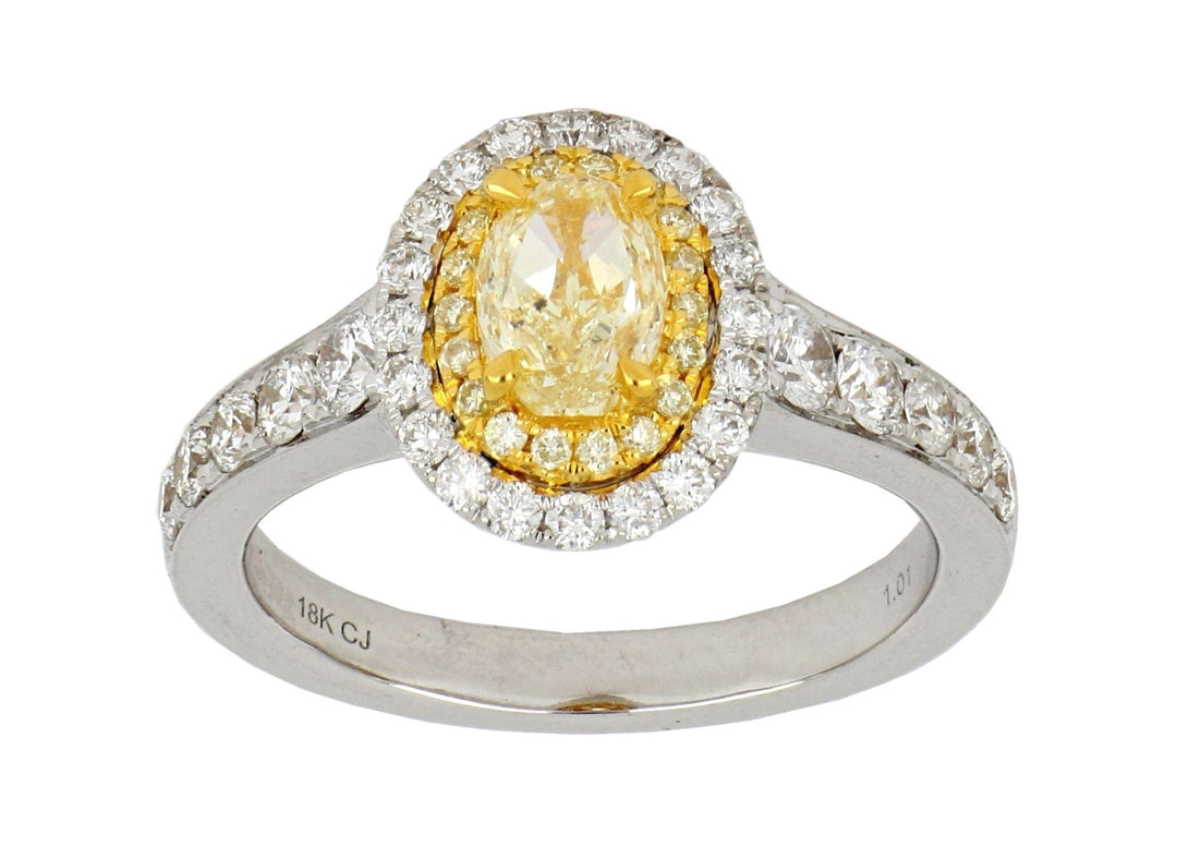 Yellow Diamond Ladies Ring (Yellow Diamond 1.02 cts. Yellow Diamond 0.11 cts. White Diamond 0.78 cts.) Not Net