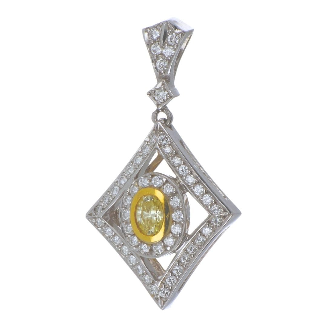 Buy Yellow Diamond Pendant (Yellow Diamond 0.4 cts. Cut White Diamond 0.76 cts.) at Kay's Fine Jewelry