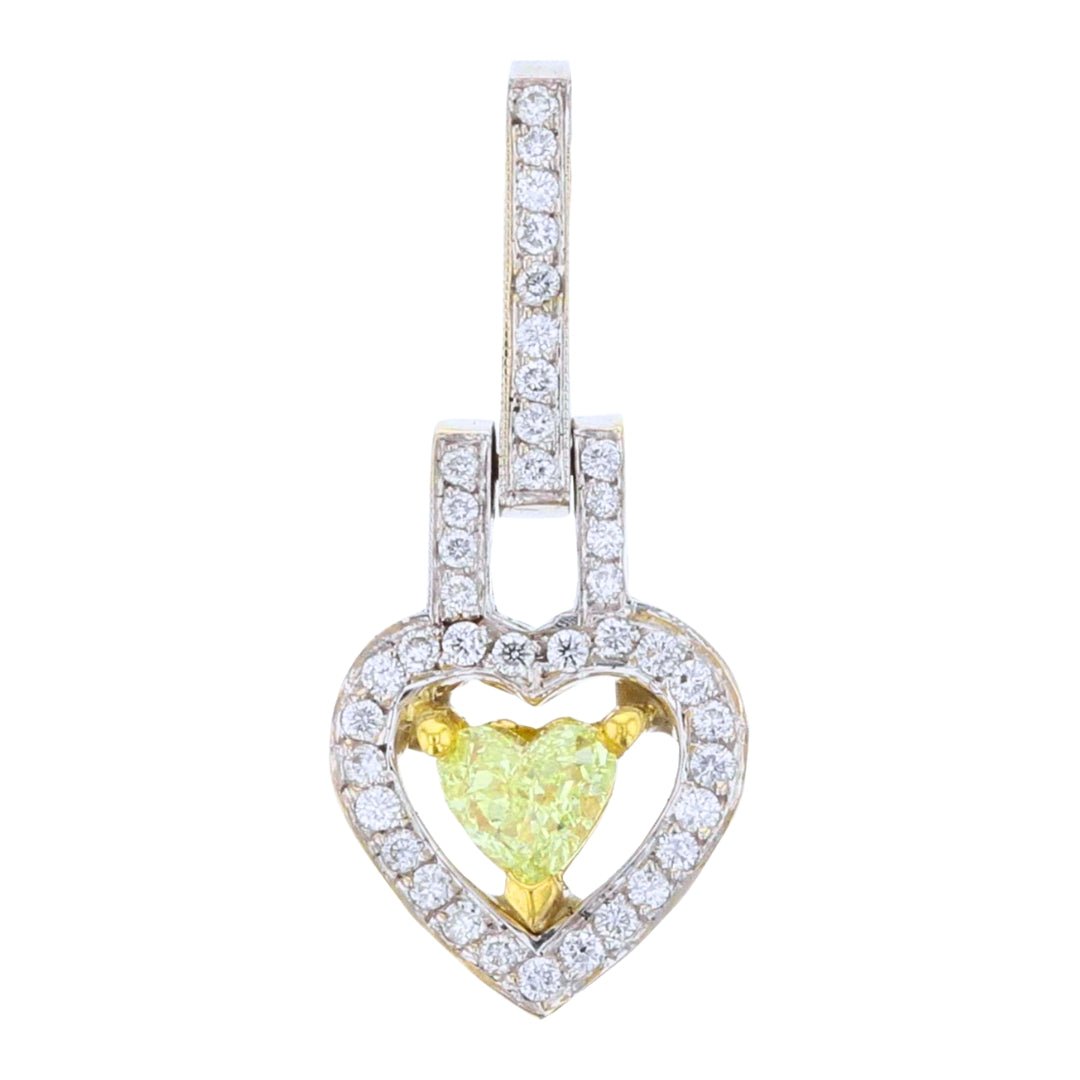 Yellow Diamond Pendant (Yellow Diamond 0.62 cts. White Diamond 0.45 cts.) Not Net