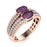 14KT Gold 2-Stone Oval Brilliant Natural Alexandrite and Diamond Ladies Ring