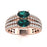 14KT Gold 2-Stone Oval Brilliant Natural Alexandrite and Diamond Ladies Ring