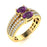 14KT Gold 2-Stone Oval Brilliant Natural Alexandrite and Diamond Ladies Ring