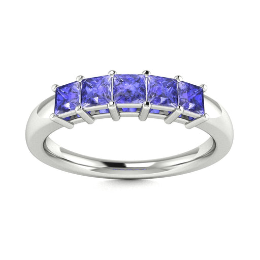 14KT Gold 5-Stone Princess Cut Tanzanite Ladies Ring (Tanzanite .75 cts.)