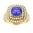 14KT Gold Cushion Tanzanite and Diamond Ladies Ring (Tanzanite 1.50 cts. White Diamond 0.70 cts.)