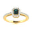 14KT Gold Emerald Cut Natural Alexandrite and Diamond Ladies Ring (Alexandrite 0.25 cts. White Diamonds 0.25 cts.)