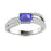 14KT Gold Emerald Cut Tanzanite and Diamond Ladies Ring (Tanzanite 0.80 cts. White Diamonds 0.35 cts.)