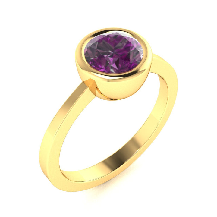 14KT Gold Natural Alexandrite Ladies Ring (Alexandrite 1.00 ct)