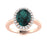 14KT Gold Natural color changing Alexandrite and Diamond Ladies Ring (Alexandrite 1.00ct White Diamonds 0.10cts)