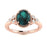 14KT Gold Oval Alexandrite and Diamond Ladies Ring (Alexandrite 1.37 cts. White Diamond 0.07 cts.)
