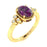 14KT Gold Oval Alexandrite and Diamond Ladies Ring (Alexandrite 1.37 cts. White Diamond 0.07 cts.)