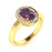 14KT Gold Oval Alexandrite and Diamond Ladies Ring (Alexandrite 1.38 cts. White Diamond 0.15 cts.)