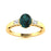 14KT Gold Oval Alexandrite and Diamond Ring (Alexandrite 2.14 cts White Diamonds 0.13 cts)