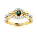 14kt Gold Oval Brilliant Natural Alexandrite and Diamond Ladies Ring (Alexandrite 0.17cts. Diamonds 0.26 cts.)