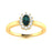 14KT Gold Oval Brilliant Natural Alexandrite and Diamond Ladies Ring (Alexandrite 0.25 cts. White Diamond 0.12 cts.)
