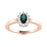 14KT Gold Oval Brilliant Natural Alexandrite and Diamond Ladies Ring (Alexandrite 0.25 cts. White Diamond 0.12 cts.)