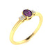 14KT Gold Oval Brilliant Natural Alexandrite and Diamond Ladies Ring (Alexandrite 0.30 cts. White Diamonds 0.04 cts.)