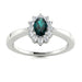 14KT Gold Oval Brilliant Natural Alexandrite and Diamond Ladies Ring (Alexandrite 0.30 cts. White Diamonds 0.10 .cts)