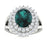 14KT Gold Oval Brilliant Natural Alexandrite and Diamond Ladies Ring (Alexandrite 1.25 ct. White Diamonds 0.25 cts.)