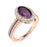 14KT Gold Oval Brilliant Natural Alexandrite and Diamond Ladies Ring (Alexandrite 1.60 cts. White Diamonds 0.45 cts.)