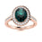 14Kt Gold Oval Brilliant Natural Alexandrite and Diamond Ladies Ring (Alexandrite 2.00 cts. White Diamonds 0.25 cts.)
